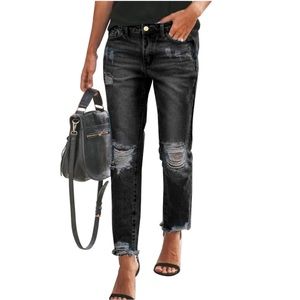 Black Tattered Jeans